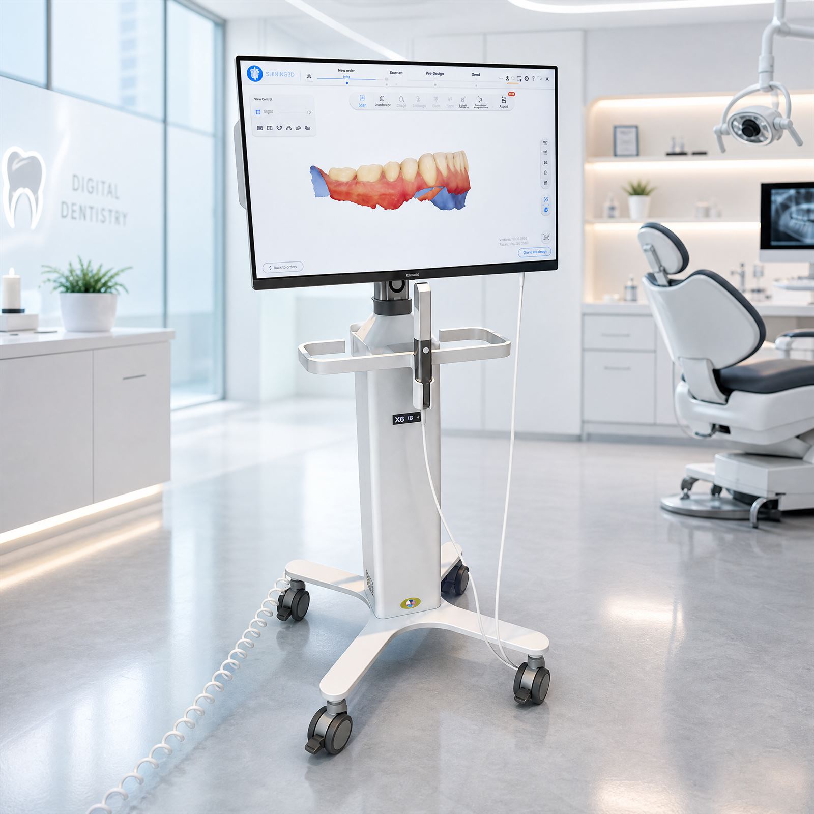 dental intraoral scanner mobile workstation